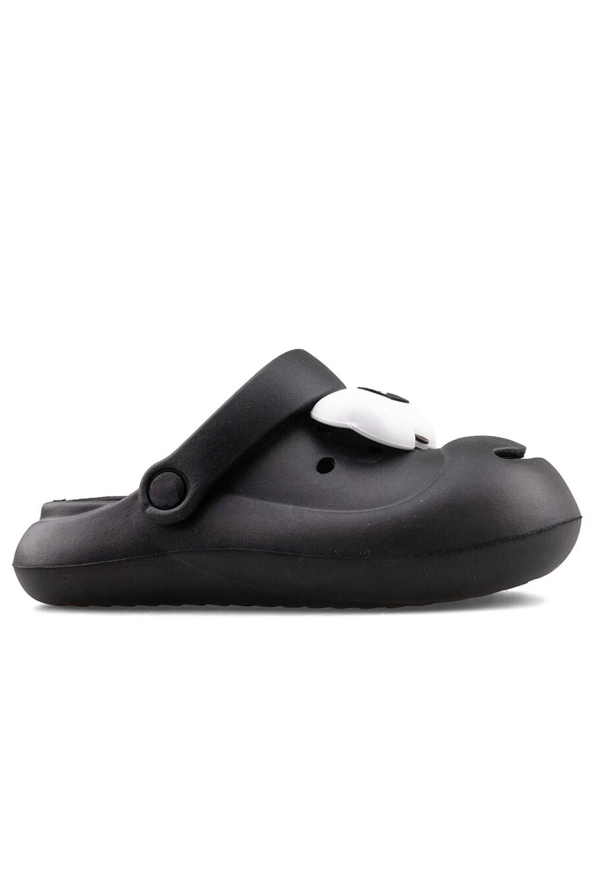 Siyah Emoji Günlük Bahçe Sahil Plaj Kreş Unisex Çocuk Terlik & Sandalet
