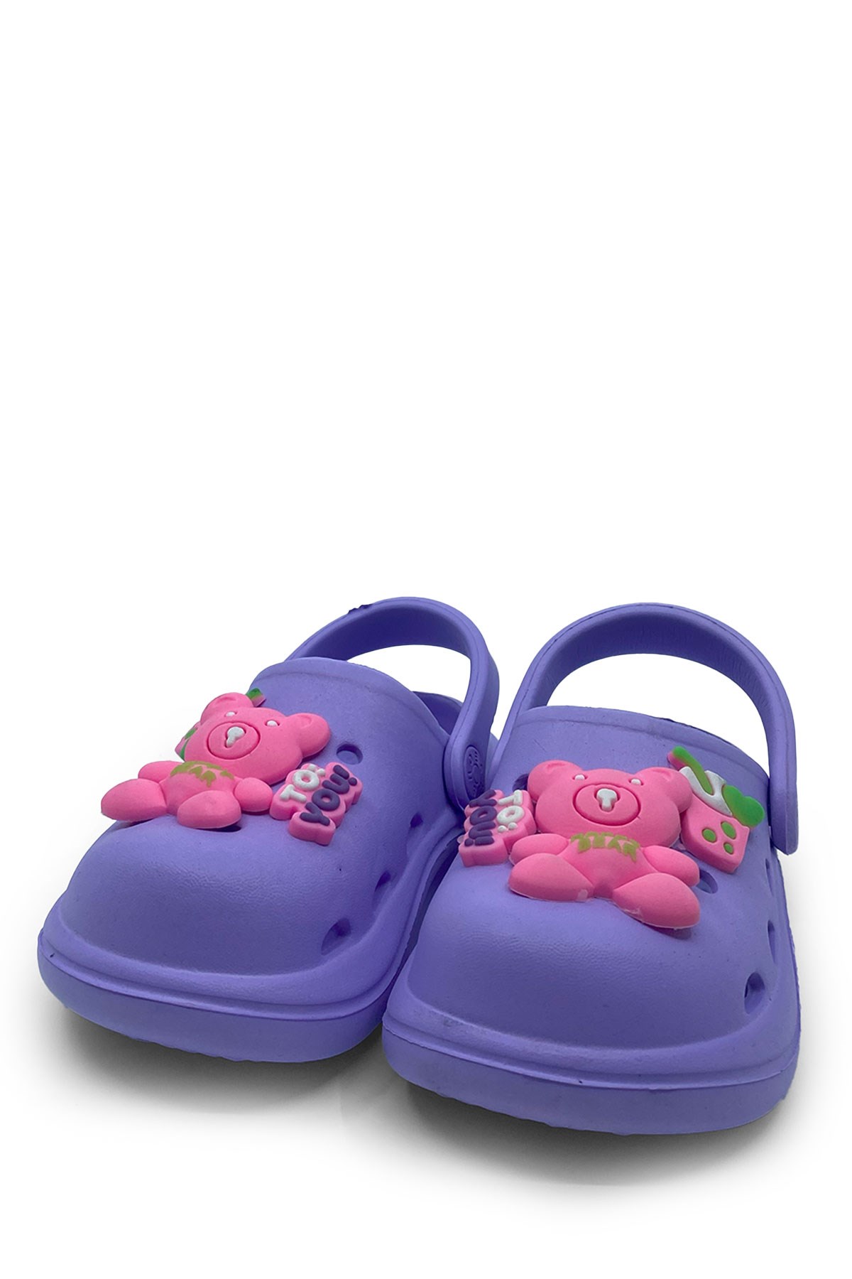 Lila Ayıcıklı Unisex Çocuk Terlik&Sandalet