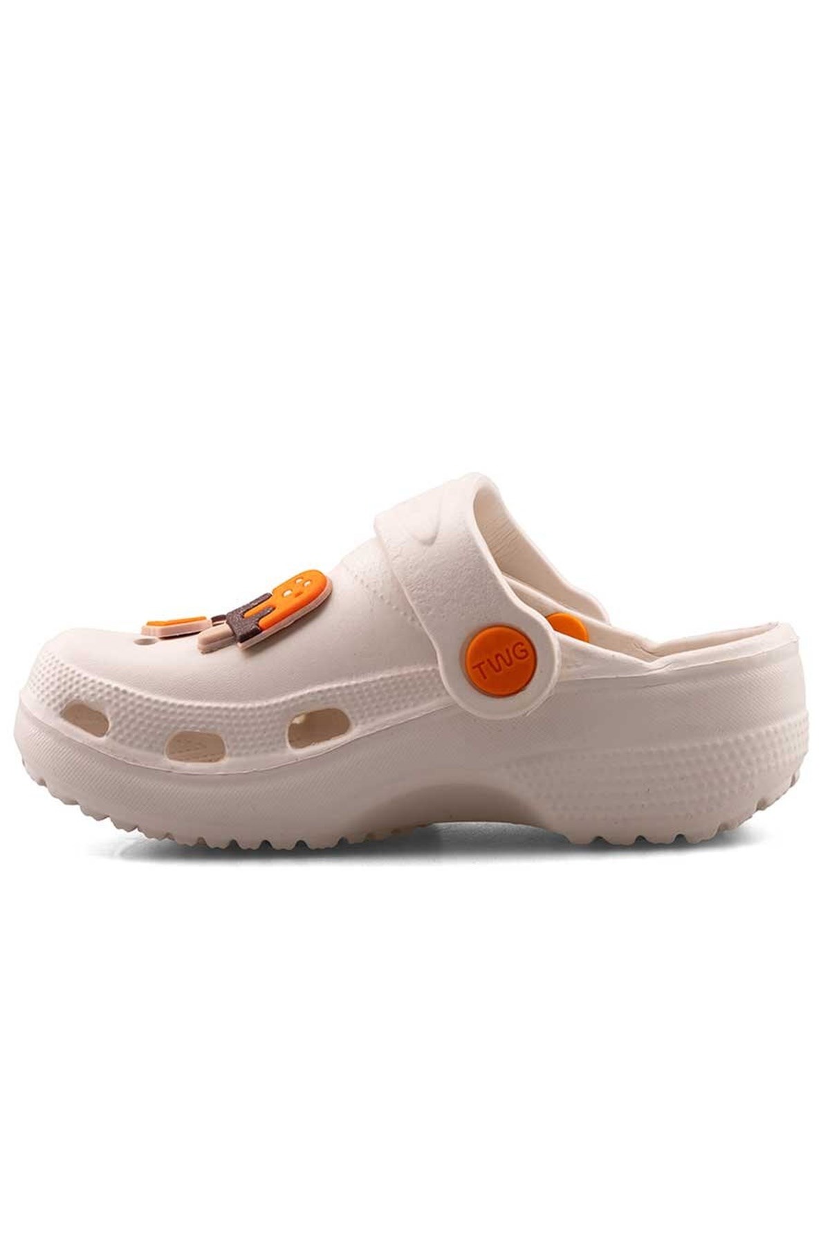 Ekru Figürlü Günlük Bahçe Sahil Plaj Kreş Unisex Çocuk Terlik & Sandalet