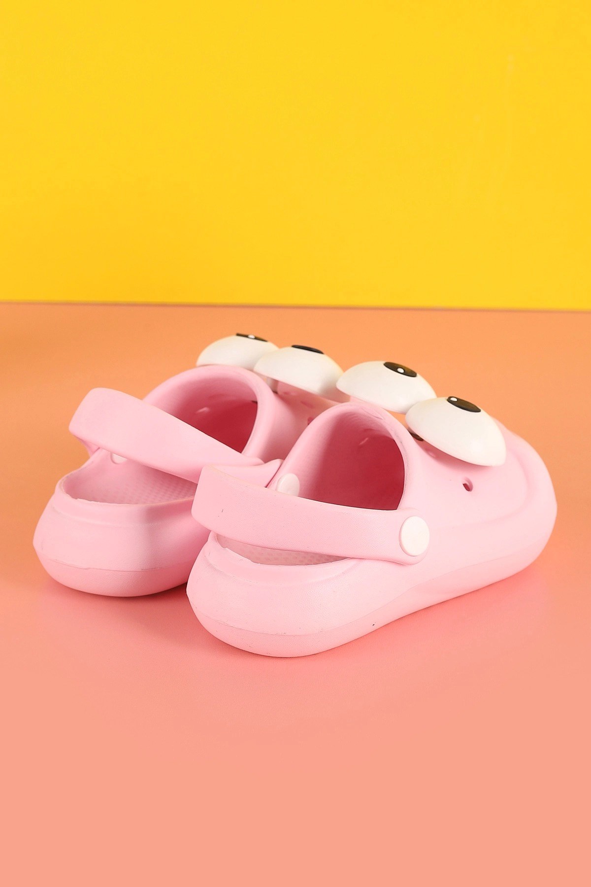 Pembe Emoji Günlük Bahçe Sahil Plaj Kreş Kız Çocuk Terlik & Sandalet