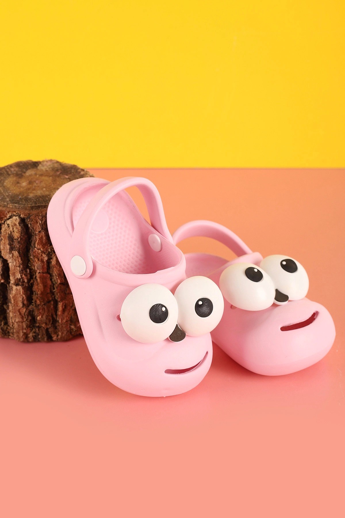 Pembe Emoji Günlük Bahçe Sahil Plaj Kreş Kız Çocuk Terlik & Sandalet
