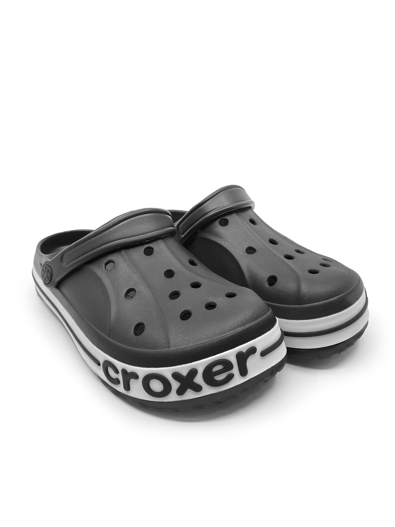 Croxer Siyah Unisex Ortopedik Doktor Aşçı Hastane Plaj ve Günlük Ev Terliği