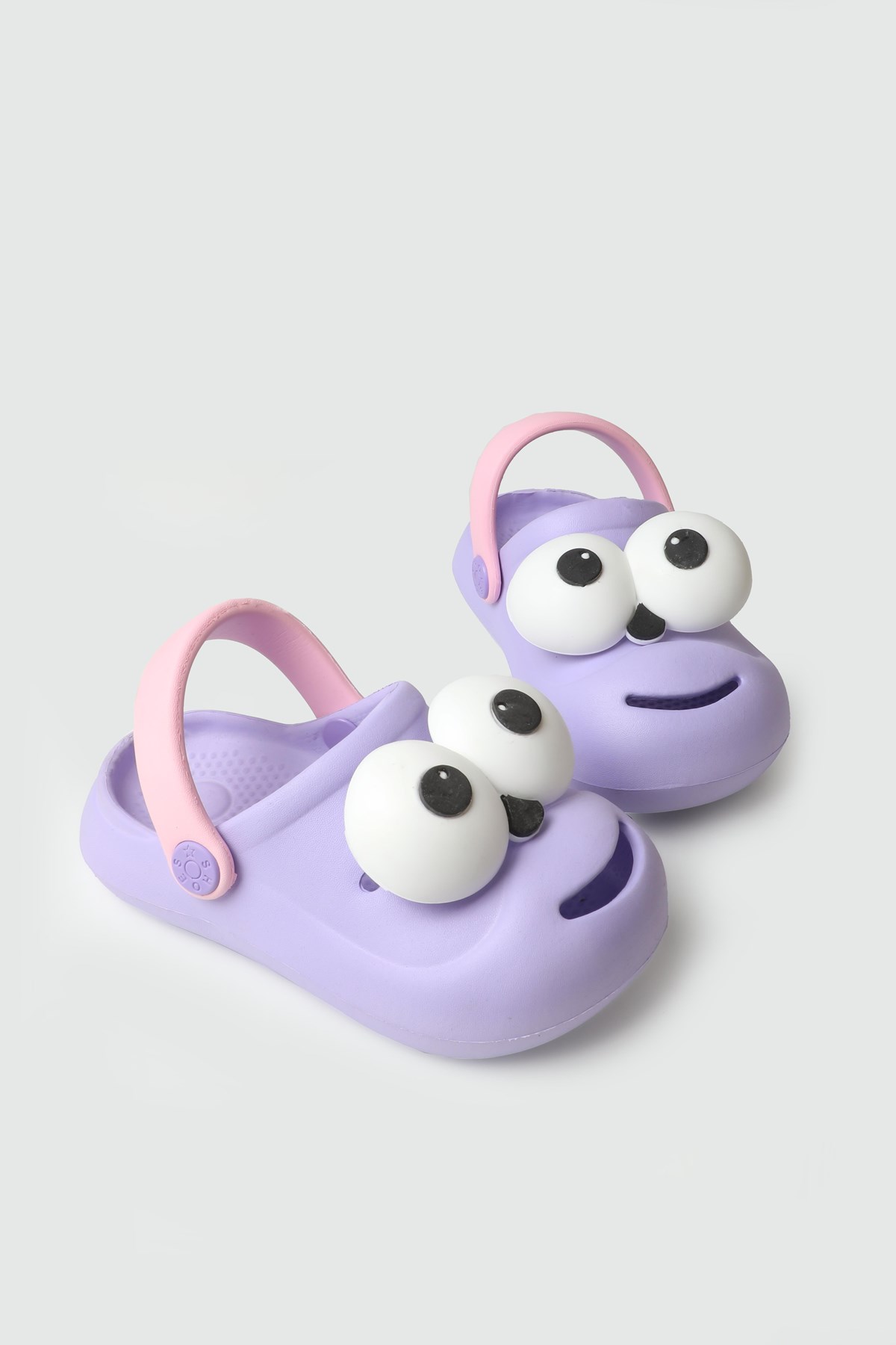 Lila Emoji Günlük Bahçe Sahil Plaj Kreş Unisex Çocuk Terlik & Sandalet