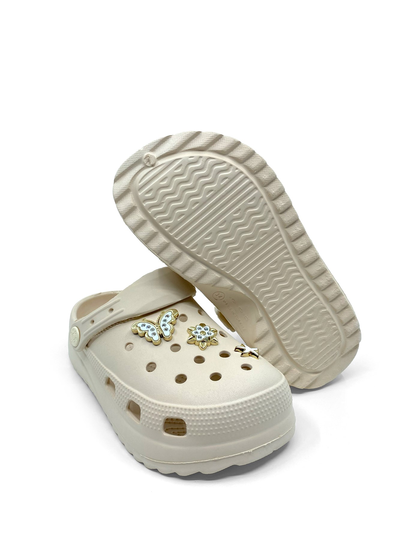 CrocLite Soft Flex Ekru Ortopedik Çocuk Günlük Terlik&Sandalet