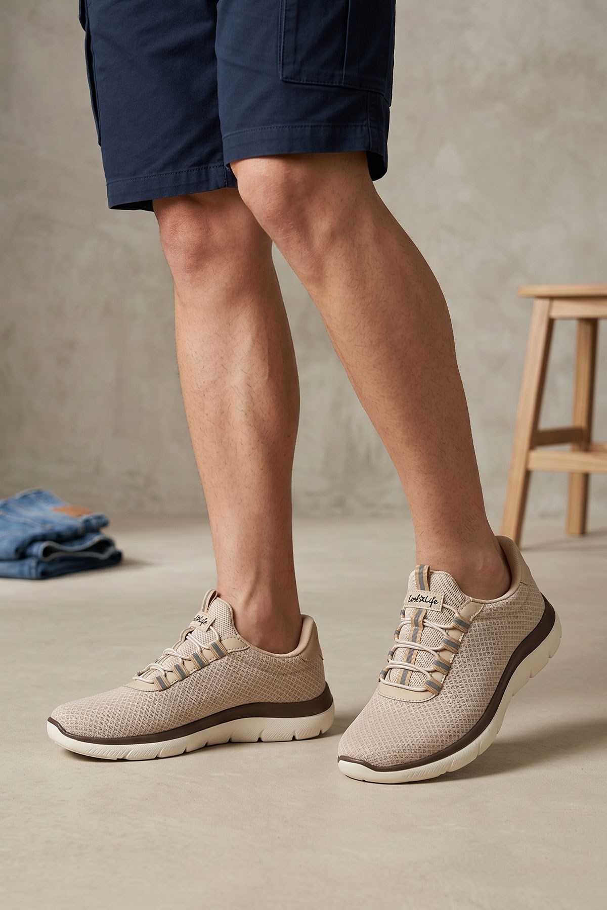 Bej Kadın Günlük Sneaker Yazlık Fileli Spor Ayakkabı