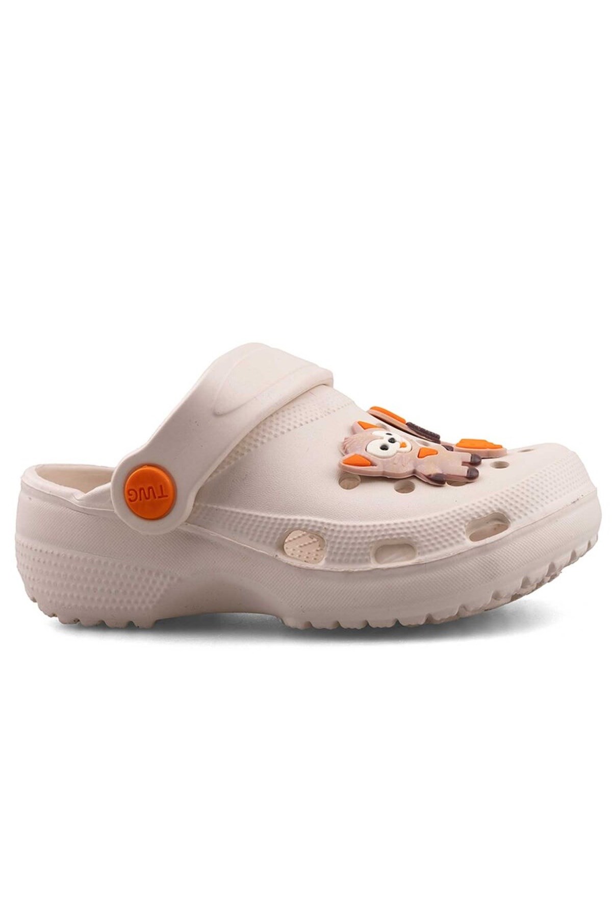 Ekru Figürlü Günlük Bahçe Sahil Plaj Kreş Unisex Çocuk Terlik & Sandalet