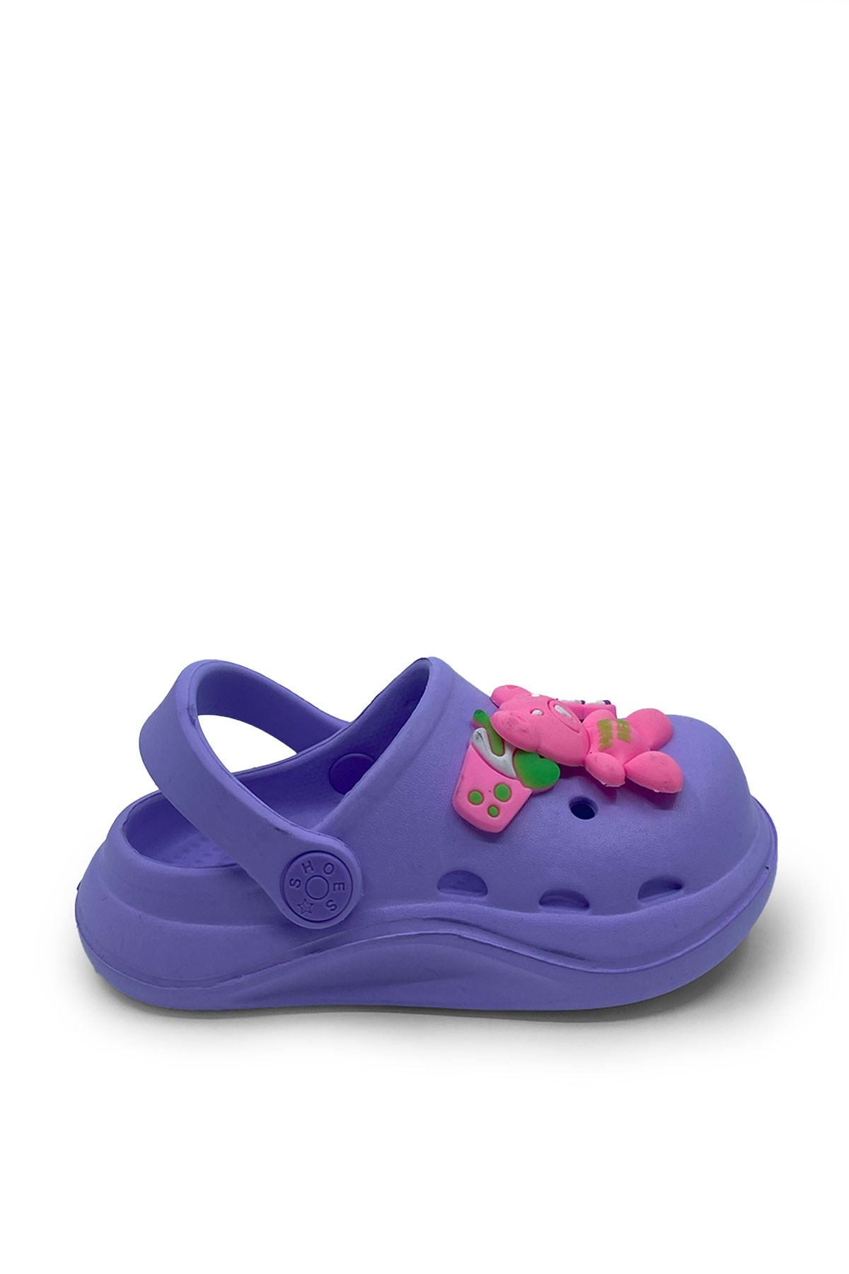 Lila Ayıcıklı Unisex Çocuk Terlik&Sandalet